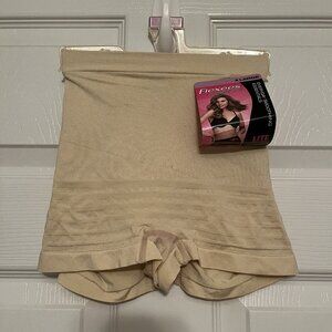 NWT Flexees by Maidenform LiteControl SeamlessBoyshort Shapewear Nude SzXL/14/16